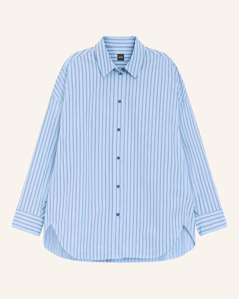 HUGO BOSS Oversized-Hemdbluse BOSTATTA Hellblau