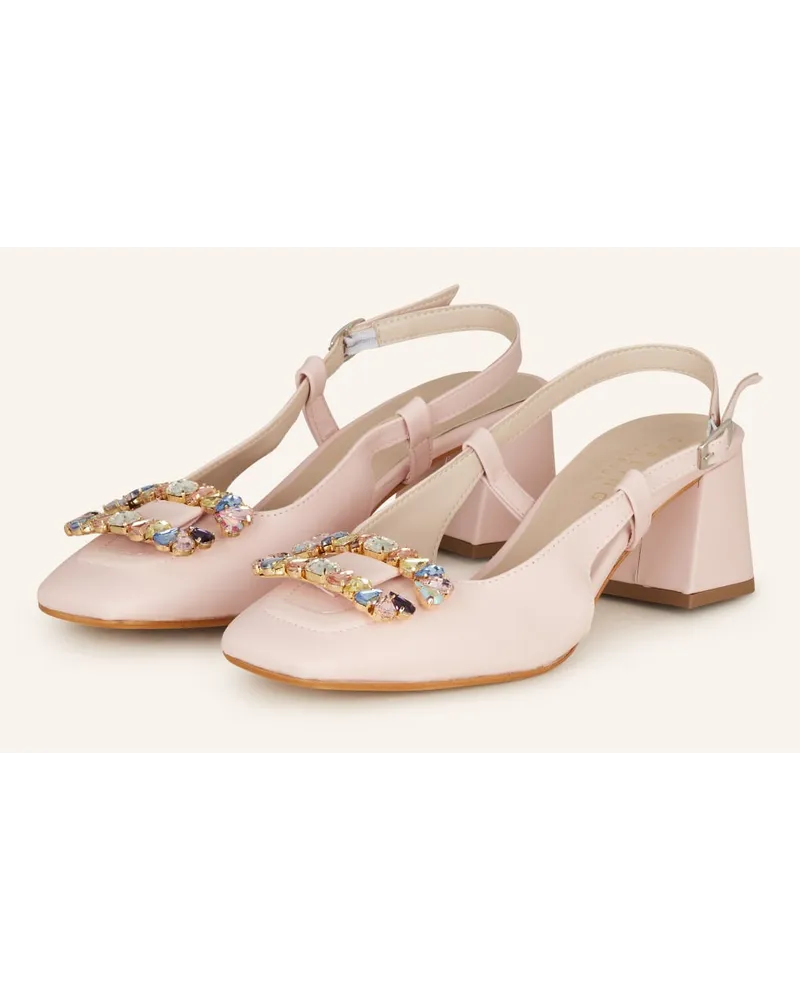 Darling Harbour Slingpumps mit Schmucksteinen - HELLROSA Rosa