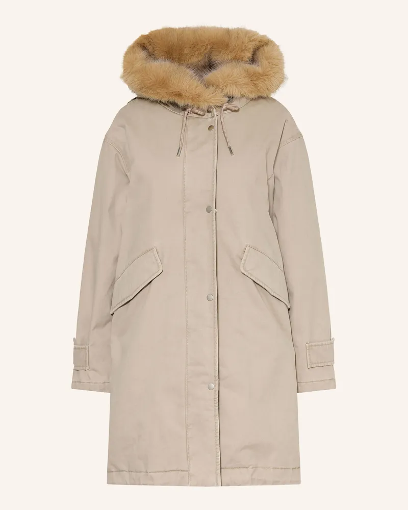 Marc O'Polo Mantel Mit Abnehmbarem Kunstfell beige Beige