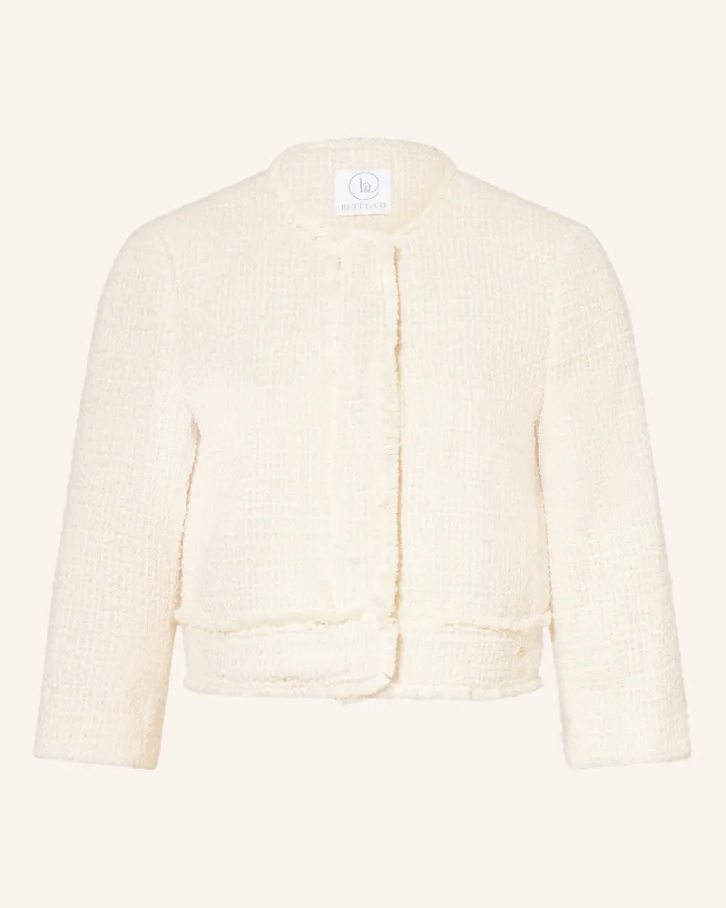 Betty Barclay Kastenjacke aus Bouclé mit 3/4-Arm Ecru