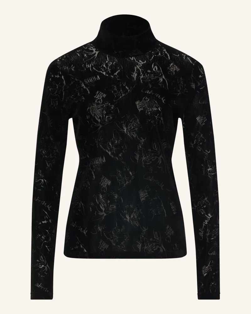 Marc Cain Longsleeve Aus Samt schwarz 900