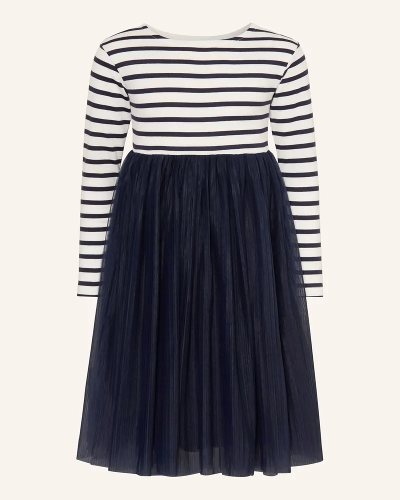 Petit Bateau Kleid Im Materialmix blau Dunkelblau