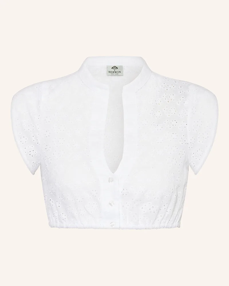 Berwin & Wolff Dirndlbluse Aus Lochspitze weiss Creme