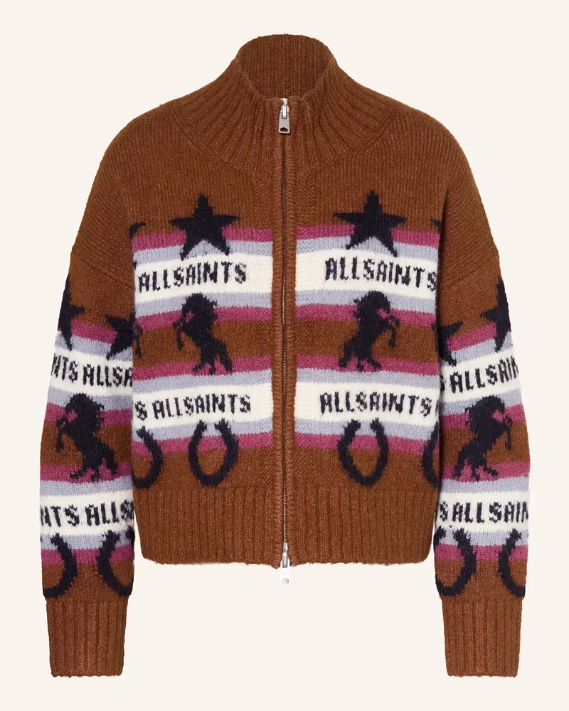AllSaints Strickjacke Epona Mit Alpaka braun Braun