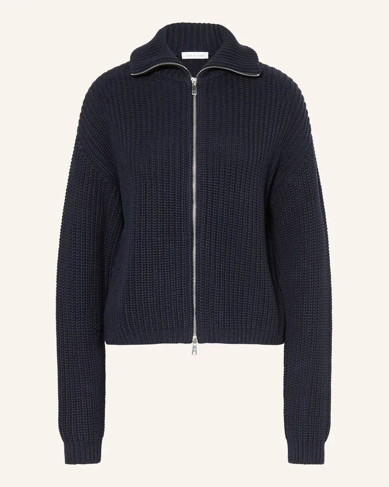 Mrs & HUGS Strickjacke blau Dunkelblau