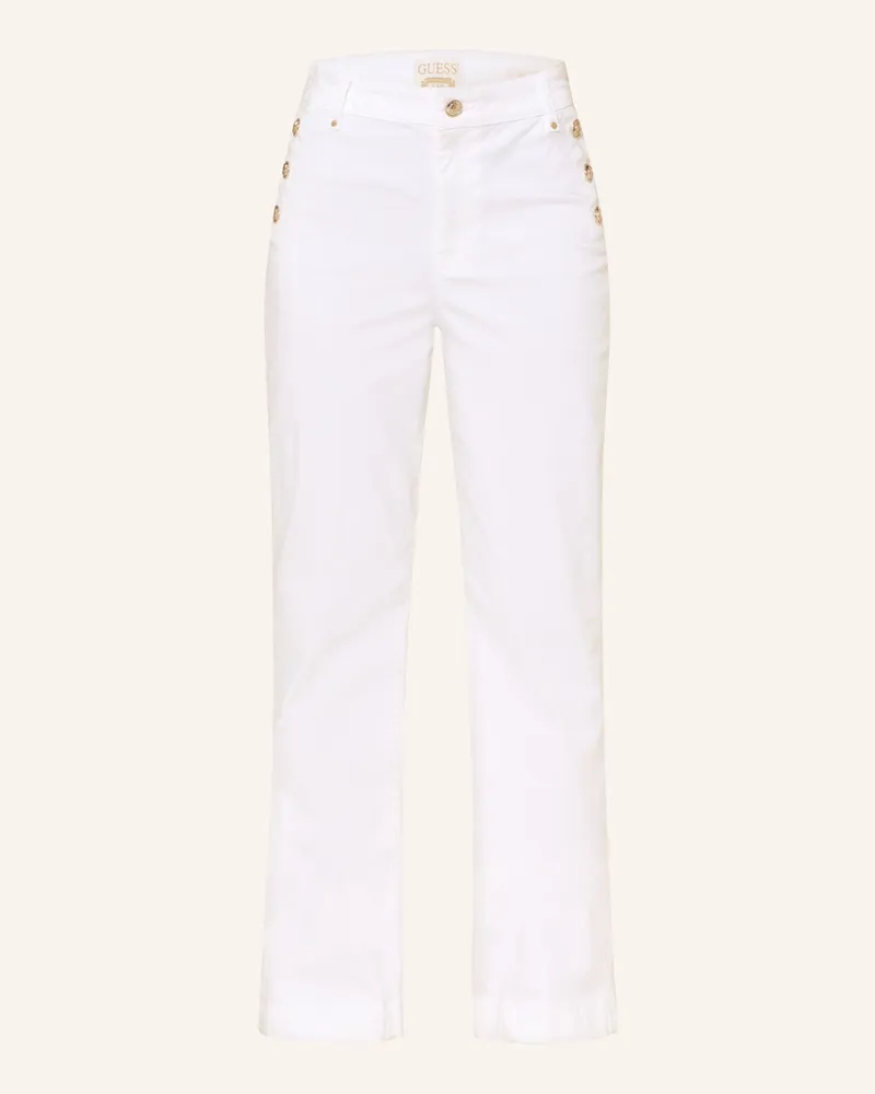 Guess Marlenehose Faye weiss Weiss
