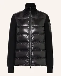 Moncler Strickjacke im Materialmix Schwarz