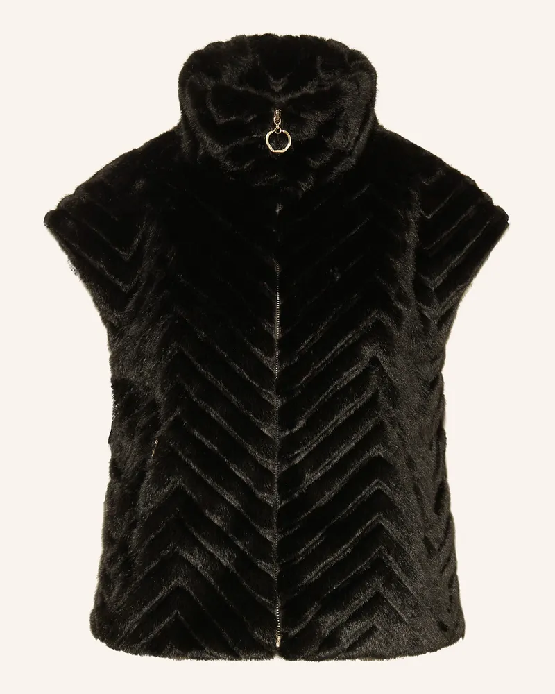 Joseph Ribkoff Kunstpelz-Weste Schwarz
