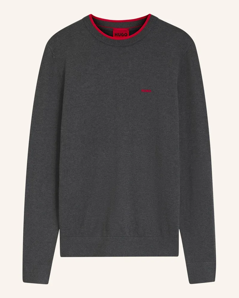 HUGO BOSS Pullover San Cudo-1 Regular Fit grau Dunkelgrau