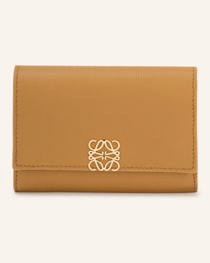 Loewe Geldbörse Anagram Small beige Cognac