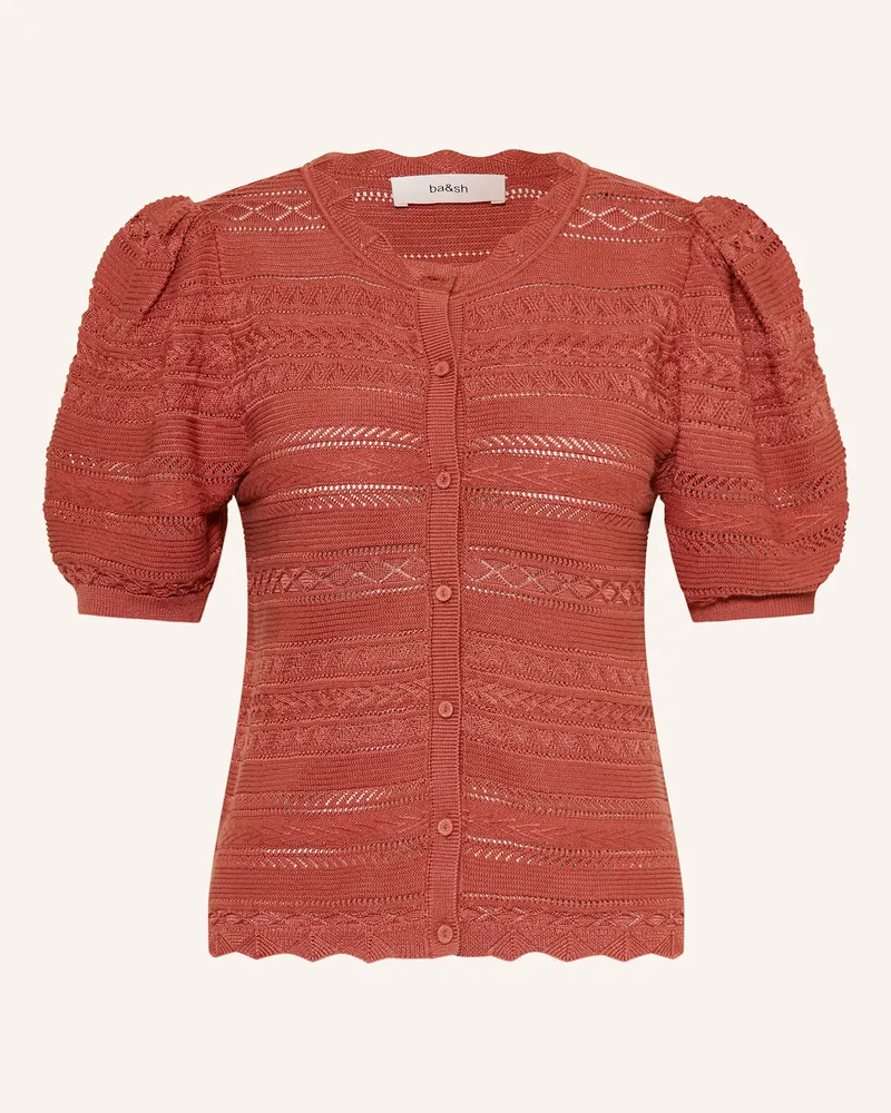 ba&sh Strickjacke Vinat braun Hellrot