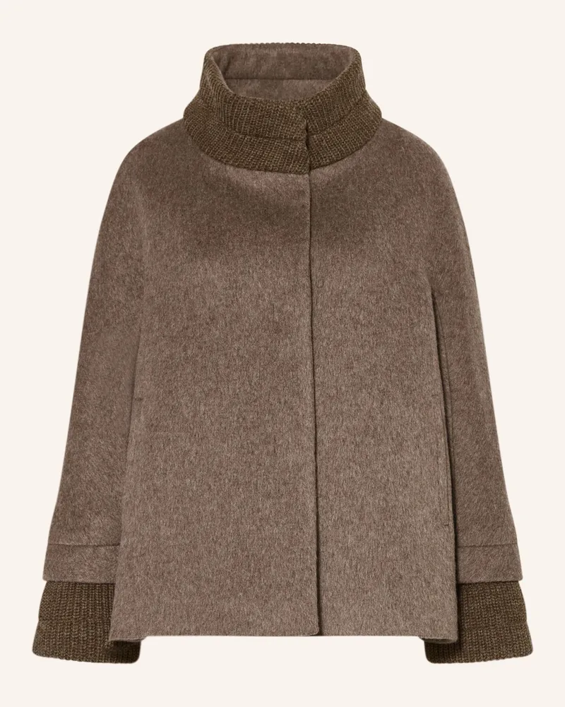 Cinzia Rocca Cabanjacke Im Materialmix beige Taupe