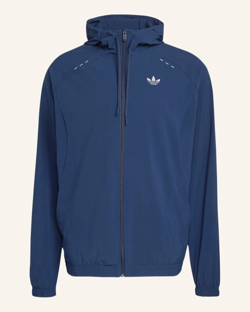 adidas Tech Trefoil Essentials Originals Jacke, Kapuze, Durchgehender Reissverschluss blau Blau
