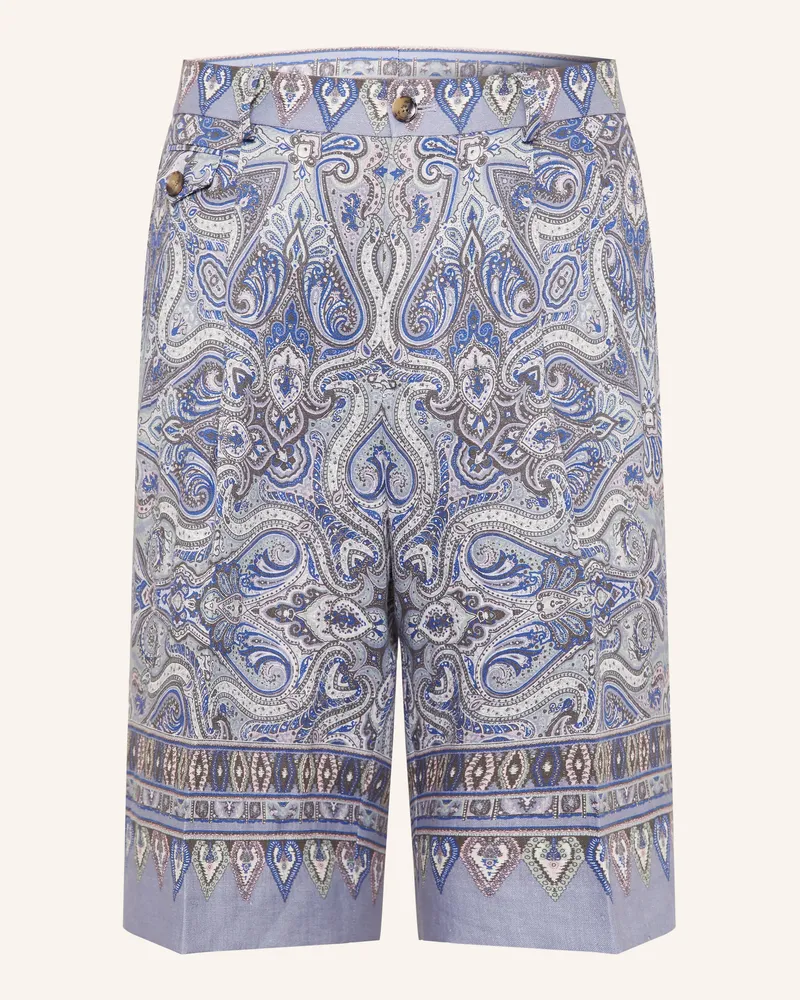 Etro Leinenshorts Blau