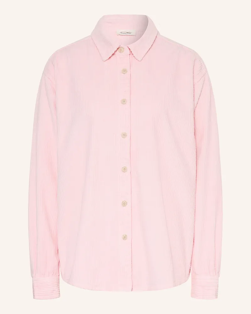 American Vintage Cord-Overshirt Padow rosa Hellrosa