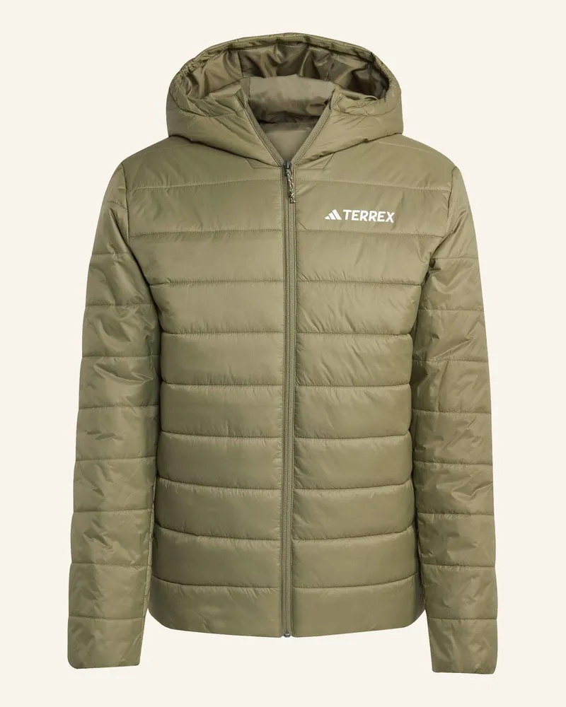 adidas TERREX MULTI ESSENTIALS CLIMAWARM ISOLIERTE KAPUZENJACKE Grün