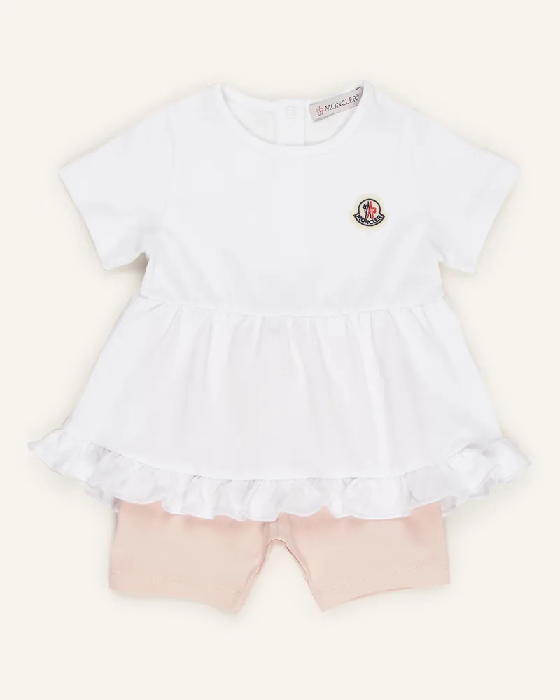 Moncler Set: Kleid Und Leggings rosa Weiss