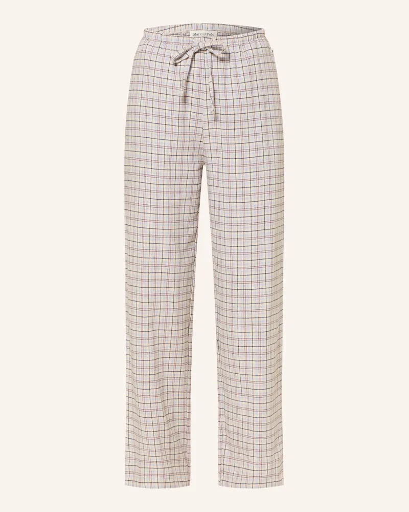 Marc O'Polo Schlafhose Aus Flanell weiss Creme