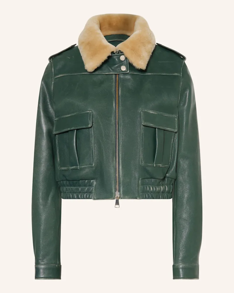 Dorothee Schumacher Lederjacke First Love gruen Dunkelgrün