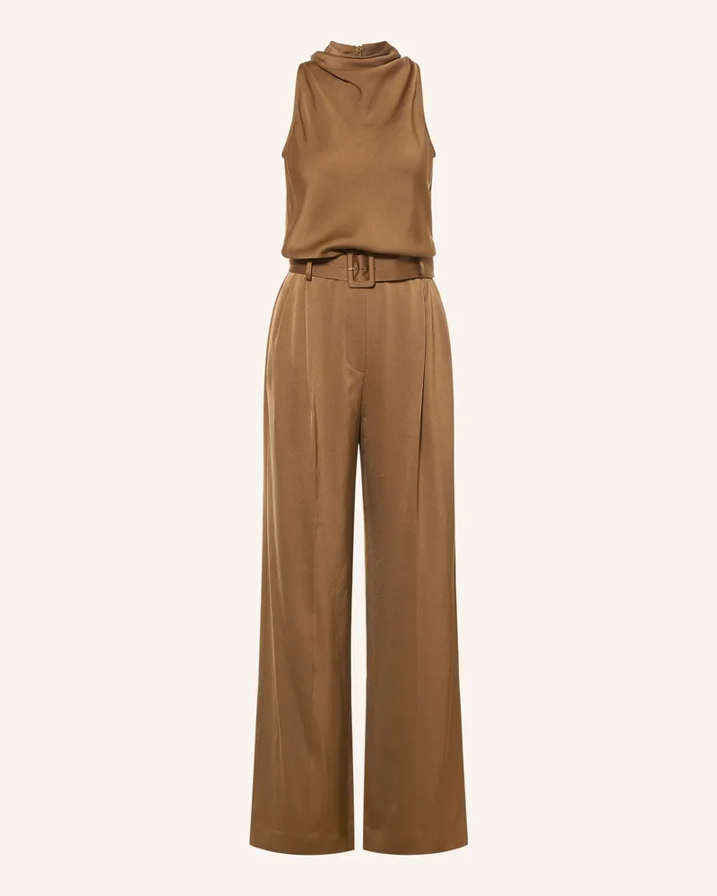 Reiss Jumpsuit Erica Aus Satin gruen Khaki