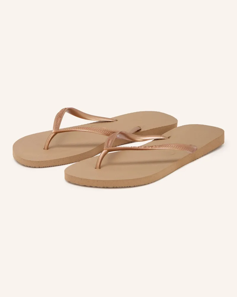 Havaianas Zehentrenner Slim rosa Beige
