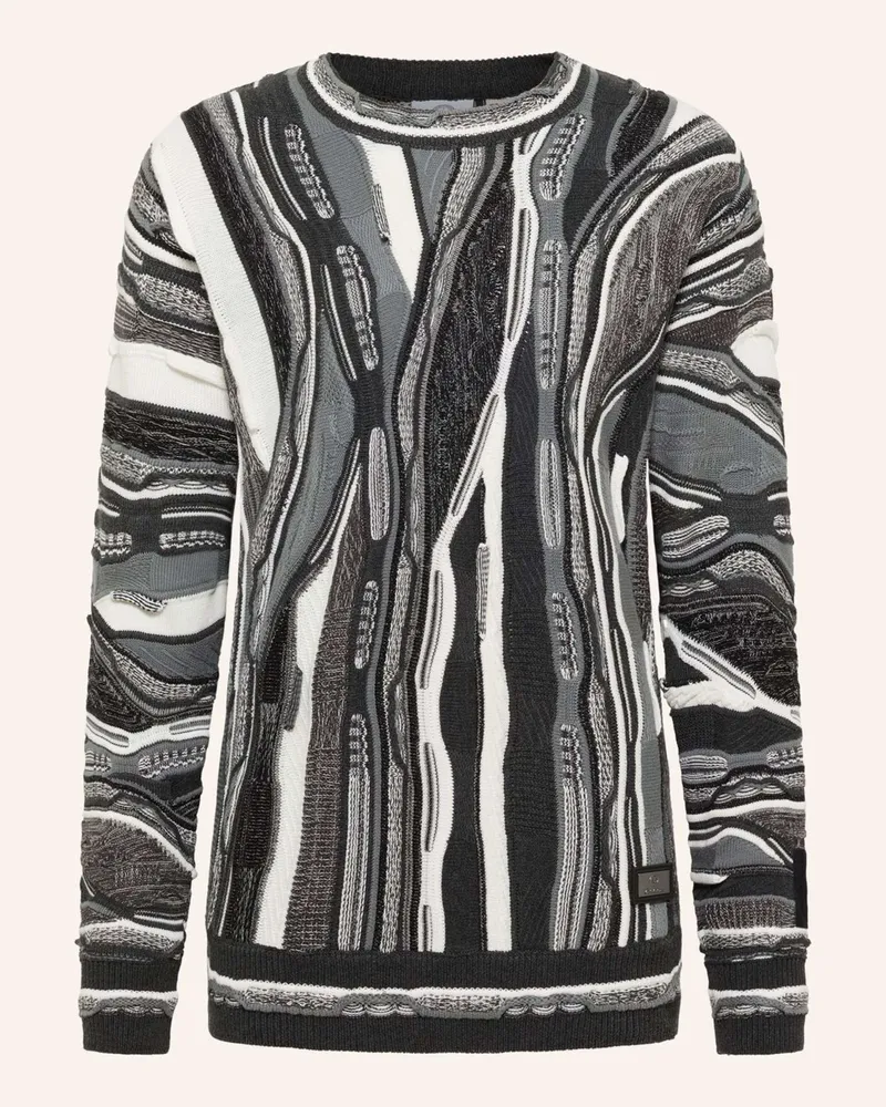 Carlo Colucci Strickpullover Fazio grau Dunkelgrau