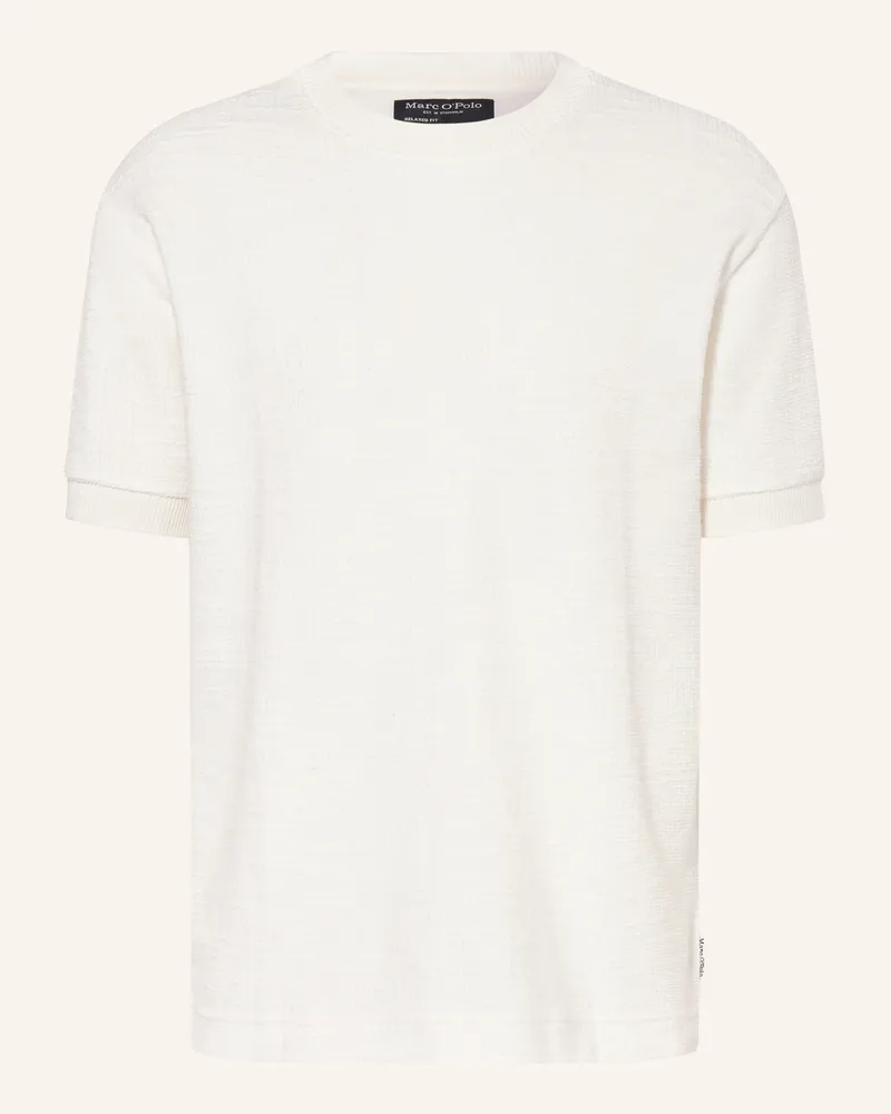 Marc O'Polo T-Shirt aus Bouclé Ecru