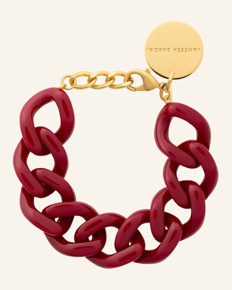 Vanessa Baroni Armband FLAT CHAIN BRACELET BORDEAUX by GLAMBOU Gold