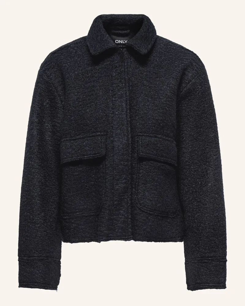 only Bouclé-Blouson Dunkelblau