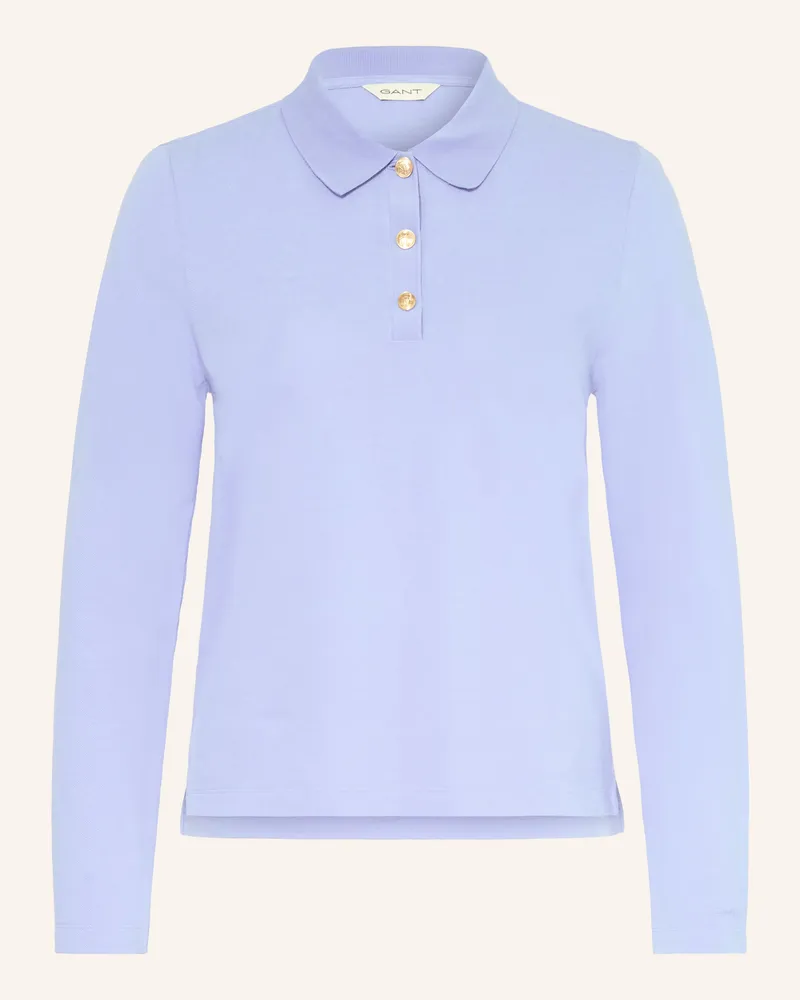 Gant Piqué-Poloshirt lila Hellblau