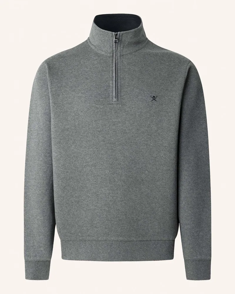 Hackett Sweatshirt NEW DOUBLE KNIT HZ Dunkelgrau