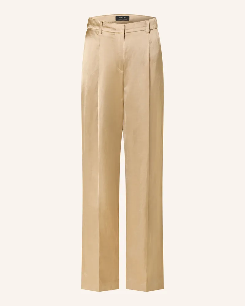 Marc Cain Marlenehose WICHITA aus Satin mit Leinen 608
