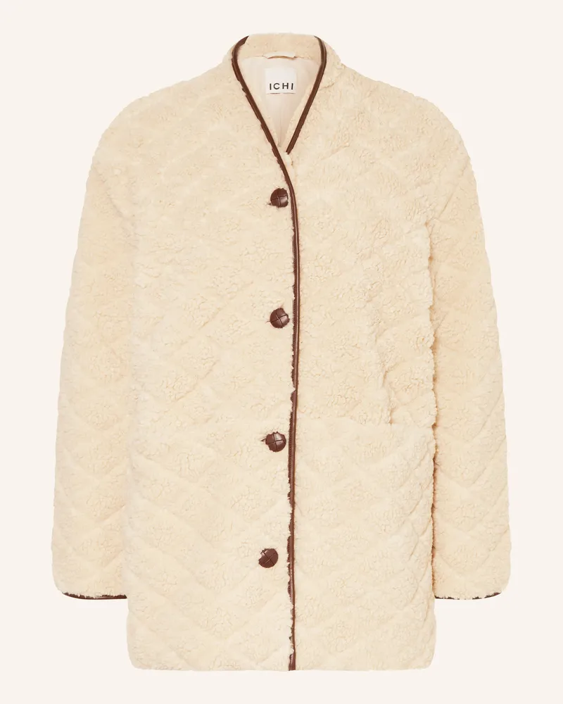 ICHI Teddyfell-Mantel IHSOLAVA Beige