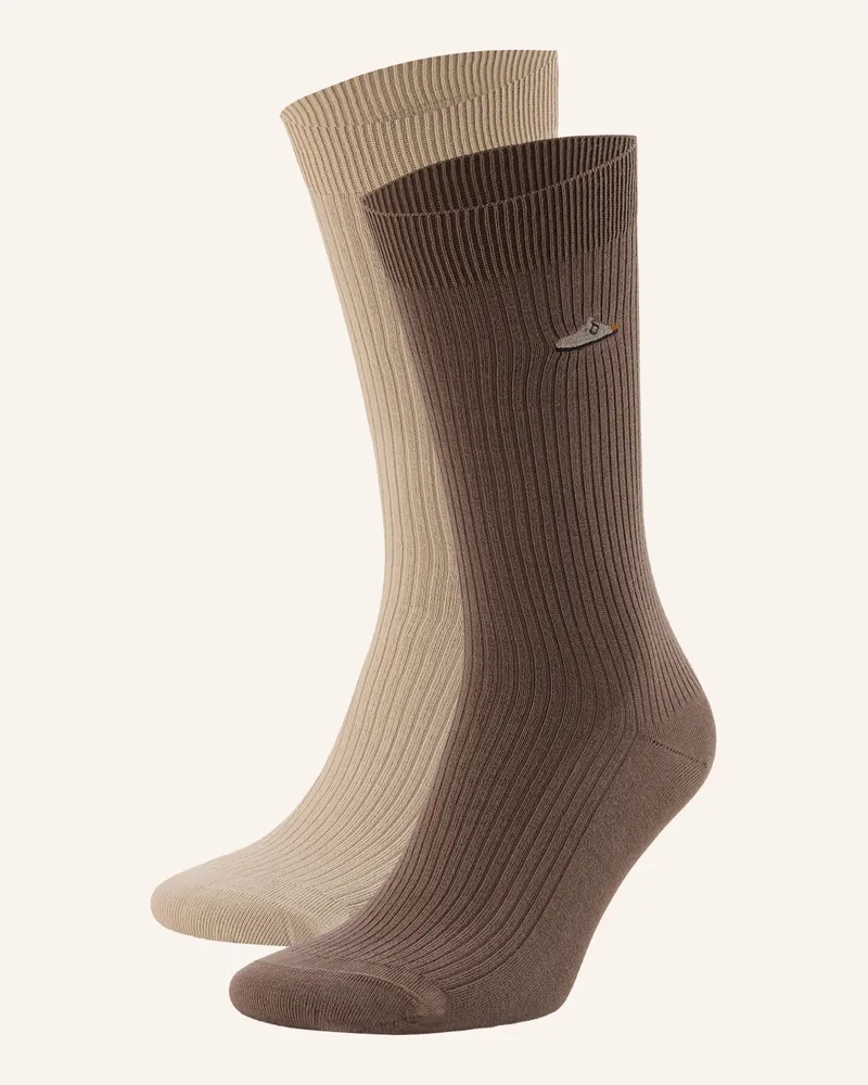 Birkenstock 2er-Pack Socken Cotton Rib braun Braun