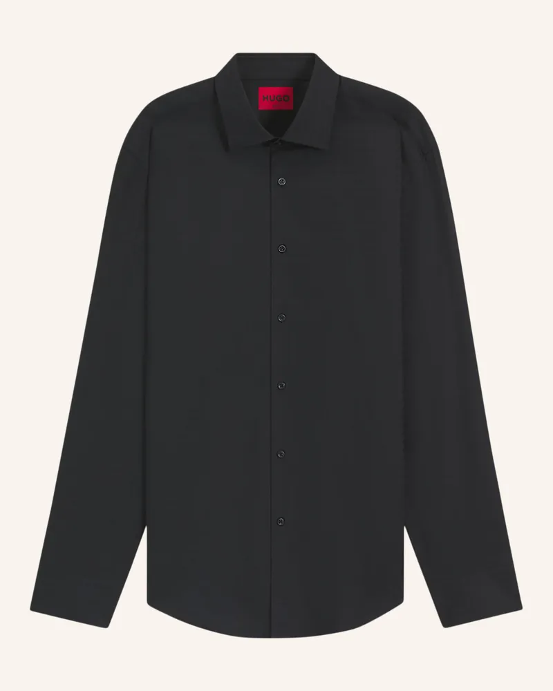 HUGO BOSS Business Hemd KENNO Slim Fit Schwarz