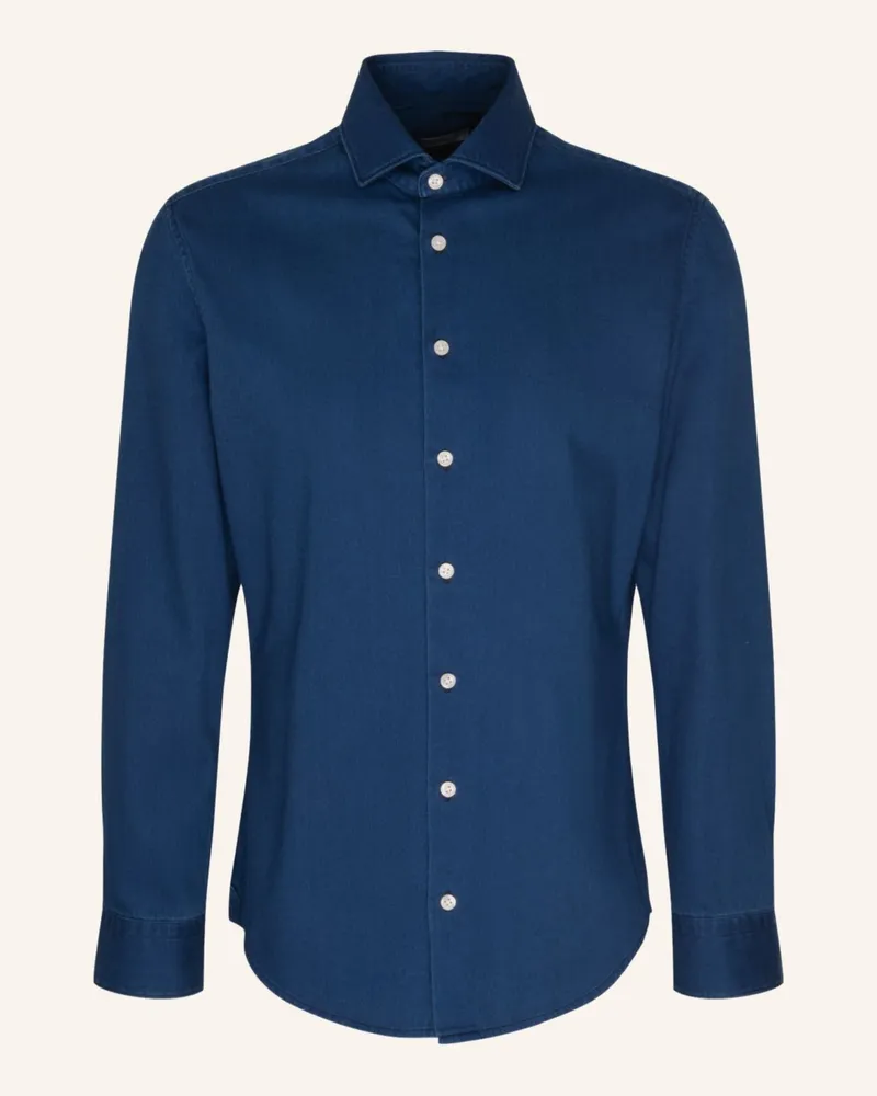 Seidensticker Denimhemd, Casual Hemd Slim Fit Dunkelblau