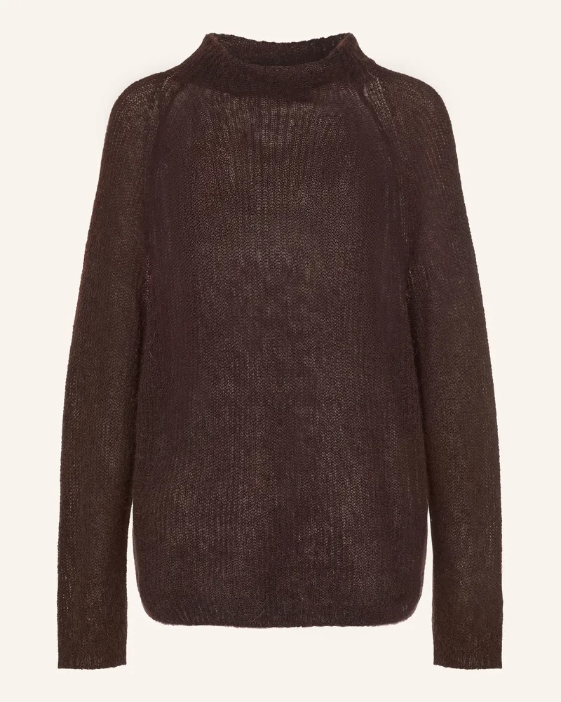 HUGO BOSS Pullover Fewena Mit Alpaka braun Dunkelbraun