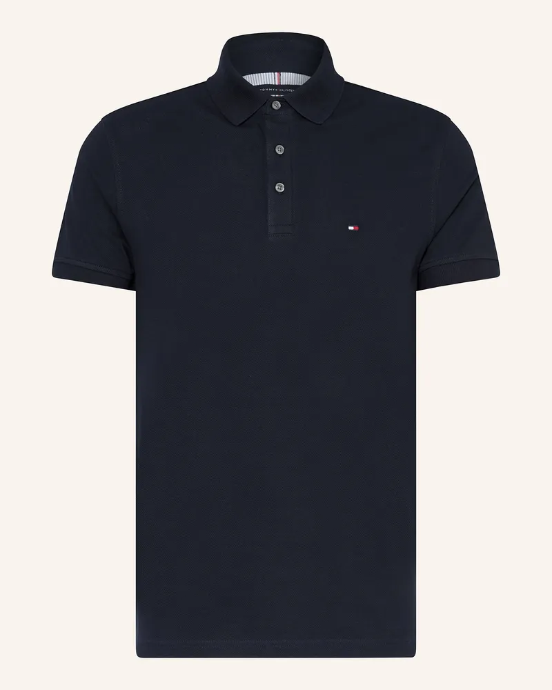 Tommy Hilfiger Piqué-Poloshirt Slim Fit blau Dunkelblau