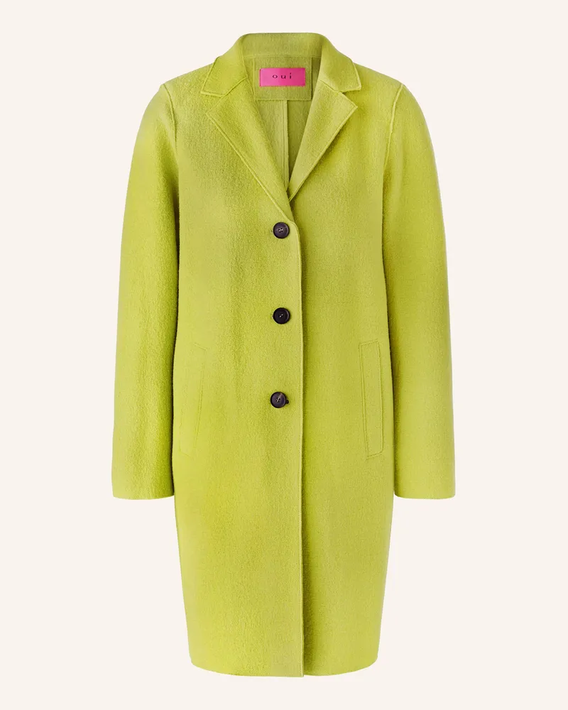 Oui  Wollmantel gruen Hellgrün