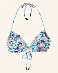 Vilebrequin Triangel-Bikini-Top HAPPY FLOWERS Blau