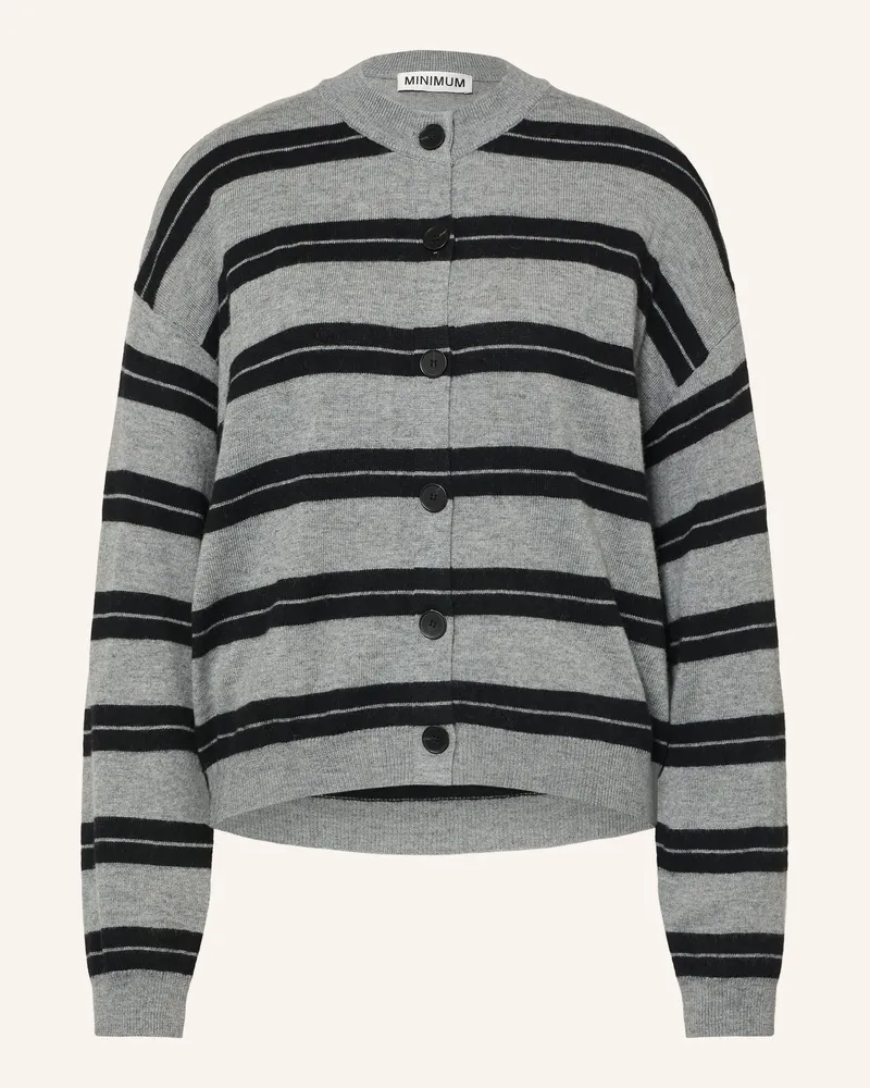 Minimum Strickjacke Assiana Mit Merinowolle grau Grau