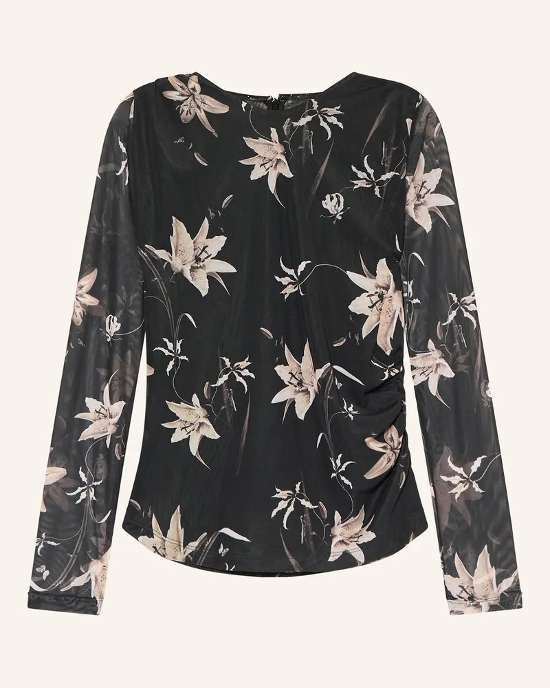 AllSaints Longsleeve CAIA aus Mesh Schwarz