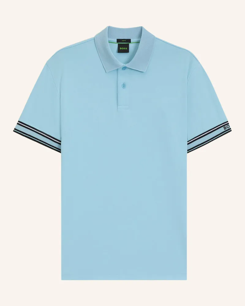 HUGO BOSS Poloshirt POLO ZONE Slim Fit Hellblau