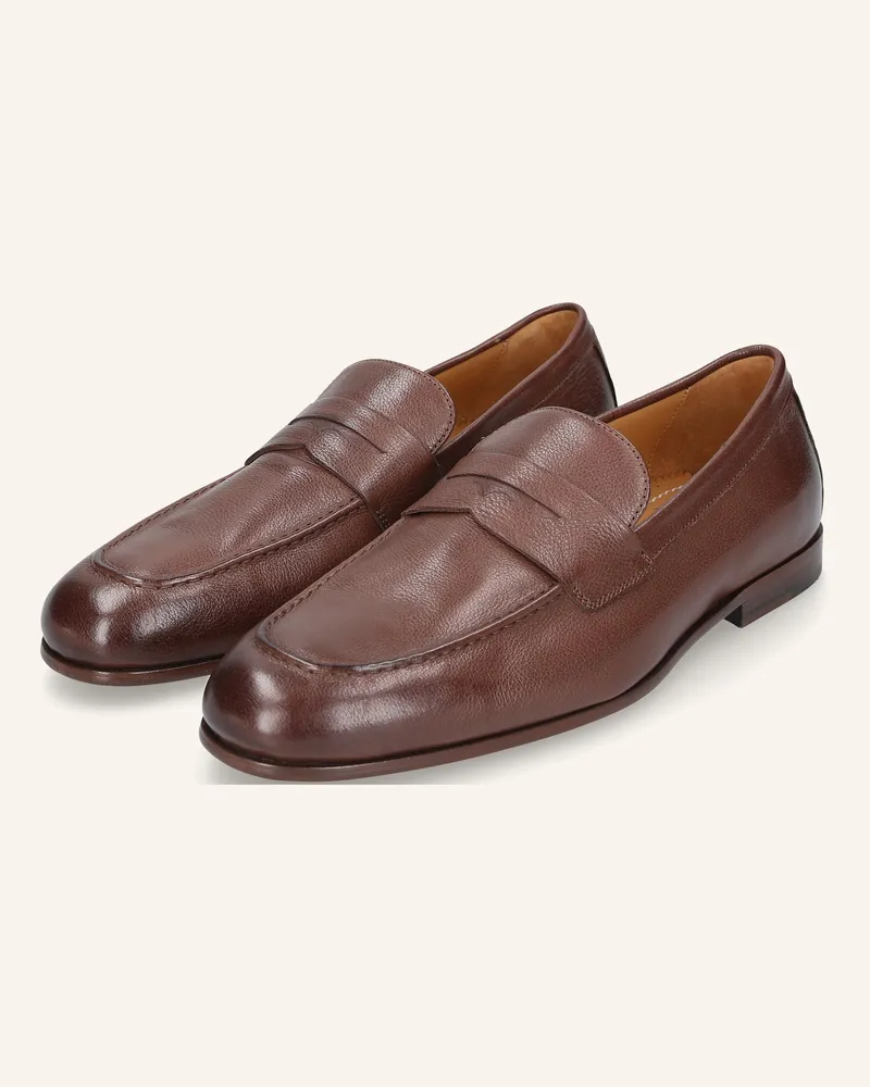 Heinrich Dinkelacker Loafer Amalfi Plain W braun Dunkelbraun
