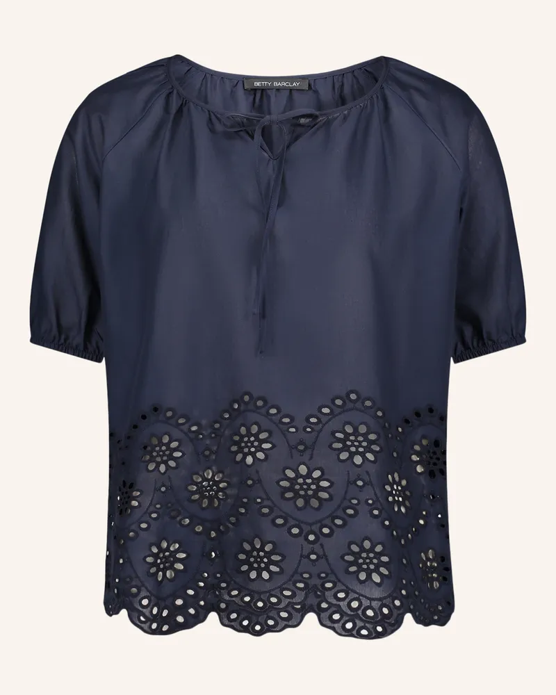 Betty Barclay Blusenshirt Mit Lochspitze blau Dunkelblau