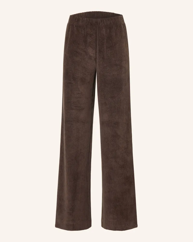 OPUS Marlenehose Mileni Aus Cord braun Dunkelbraun