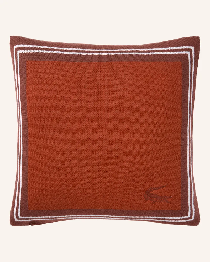 Lacoste Dekokissenhülle Lframe orange Dunkelorange