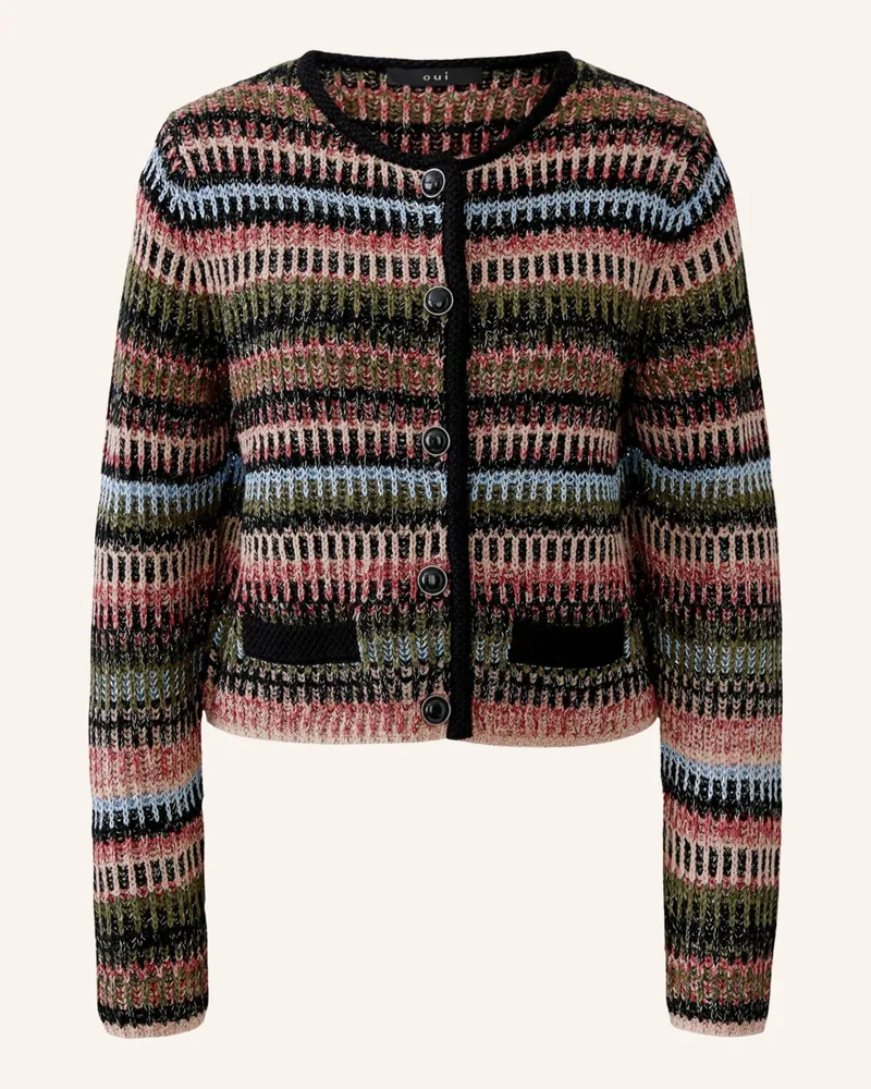 Oui  Strickjacke schwarz Schwarz