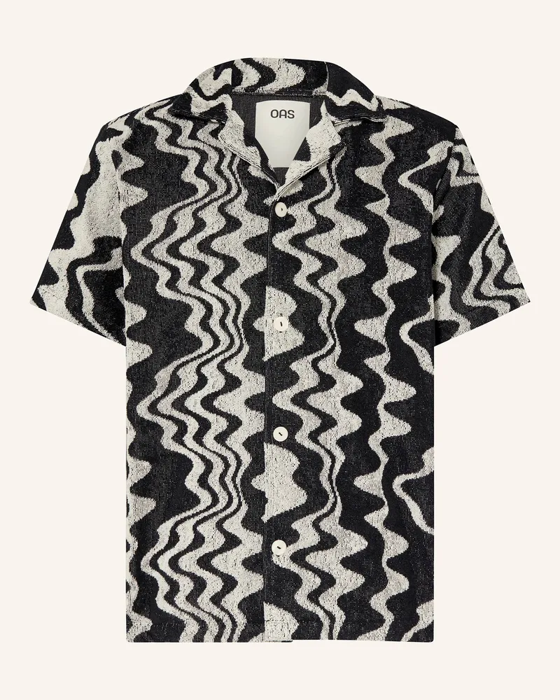 OAS Resorthemd NERO VERVE Comfort Fit aus Frottee Schwarz