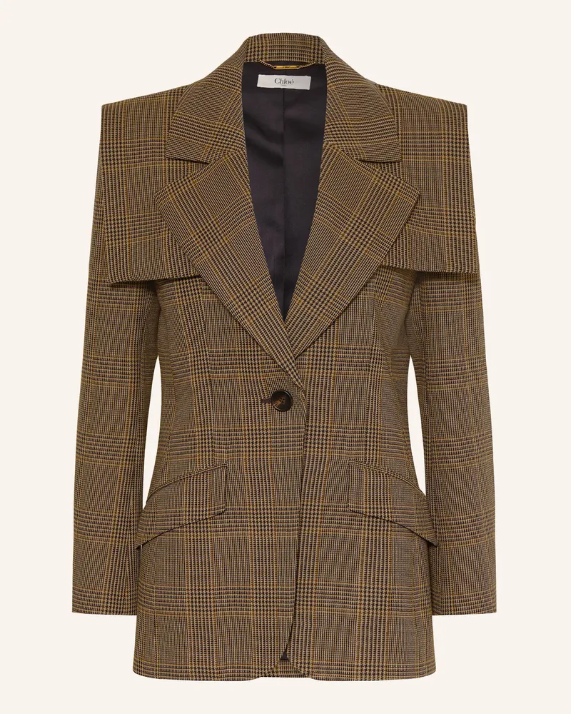 Chloé Blazer Mit Abnehmbarem Cape braun Camel